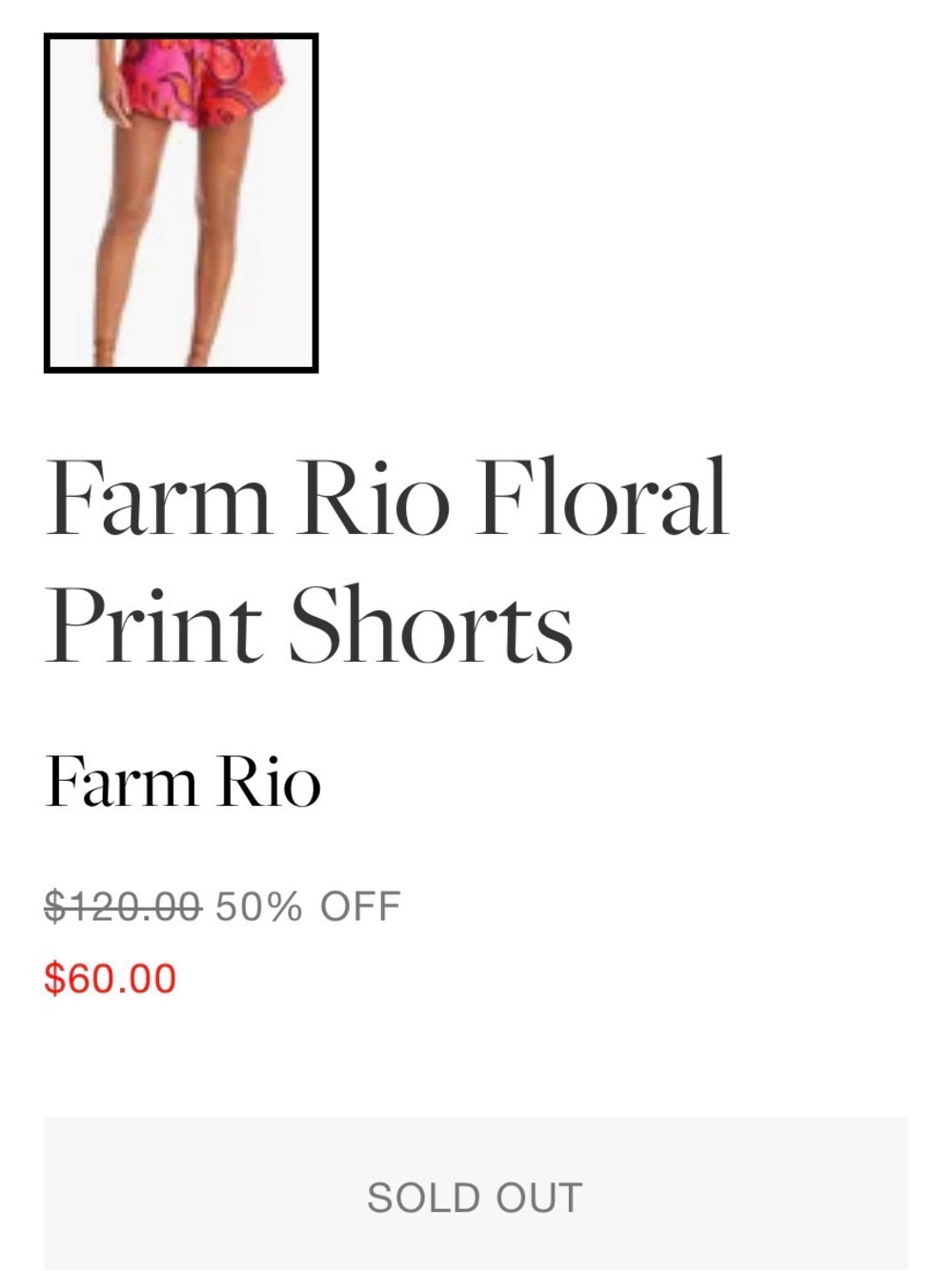 Farm Rio Women’s Pink & Orange tropical Printed Drawstring Shorts with pockets - Picture 7 of 7